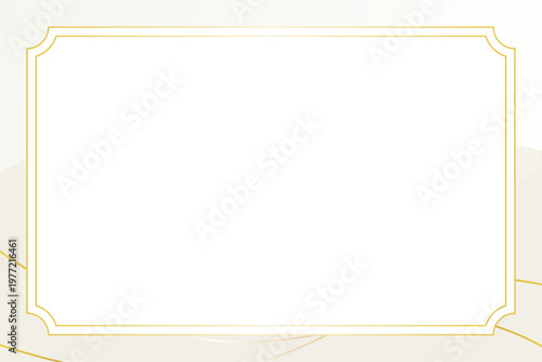 高級感あふれるフレームの招待状テンプレート背景デザイン素材　ベージュ