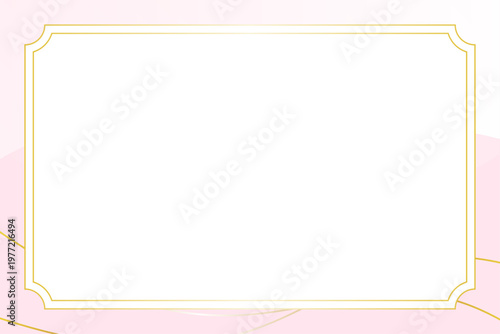 高級感あふれるフレームの招待状テンプレート背景デザイン素材　ピンク