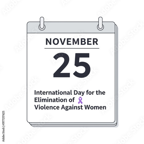 November 25th Calendar: International Day for Elimination of Violence Against Women