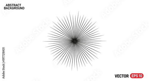 Black and white abstract sunburst design.