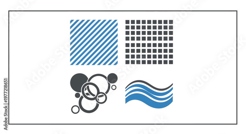 Geometric shapes and patterns icons.