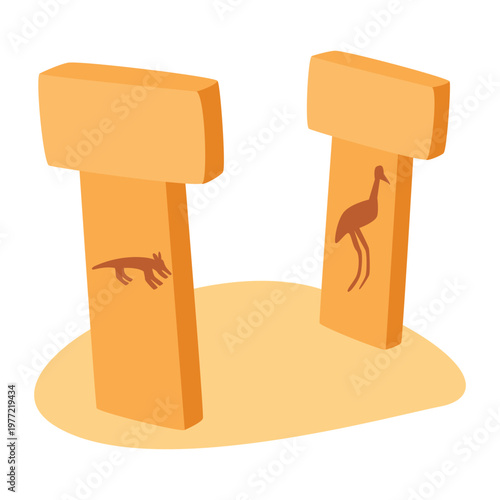 Gobeklitepe Ancient City Flat Drawing