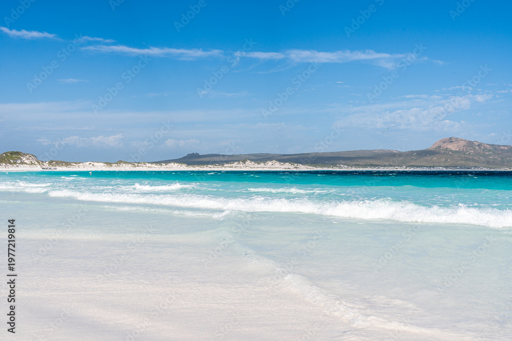 Fototapeta premium Lucky bay beach with white sand and turquoise water