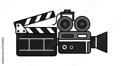 Film movie clapper camera equipment.