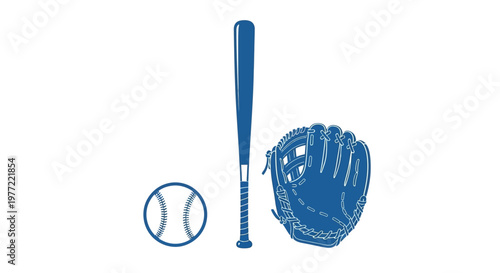 Baseball Bat Ball and Glove Set.