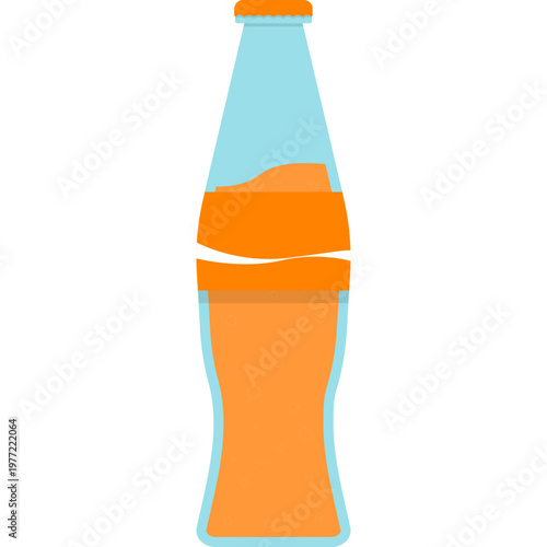 Orange Soda Bottle Illustration