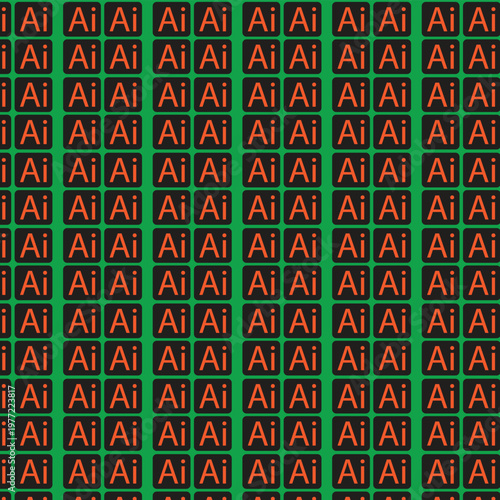 Seamless geometric vector pattern with alphabet letters numbers and symbols digital wallpaper design