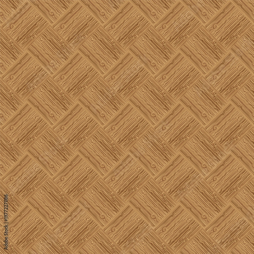 Wooden rhombus tiles, seamless pattern, vector.
