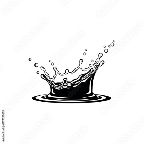 Εκτύπωση καμβά Water Crown Splash Droplet.