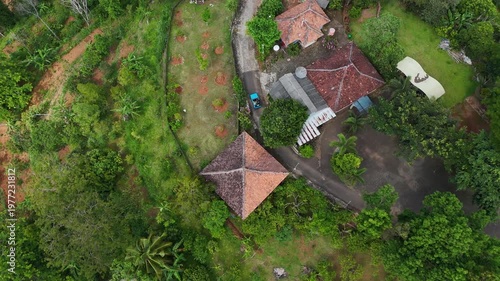 Aerial forest Yogyakarta villages
