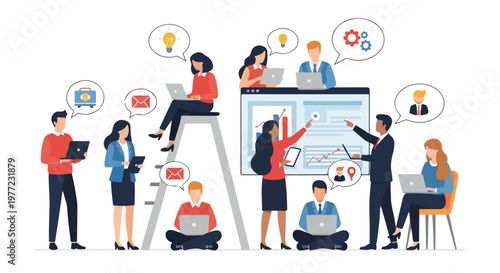 Business Team Collaborating on Fintech Payment System and Digital Data Analysis