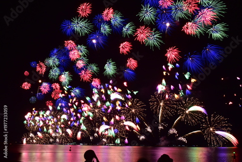 水郷祭　花火大会　打ち上げ花火　打上花火　島根　中国地方