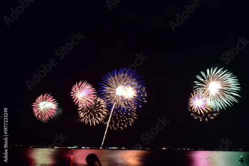 水郷祭　花火大会　打ち上げ花火　打上花火　島根　中国地方