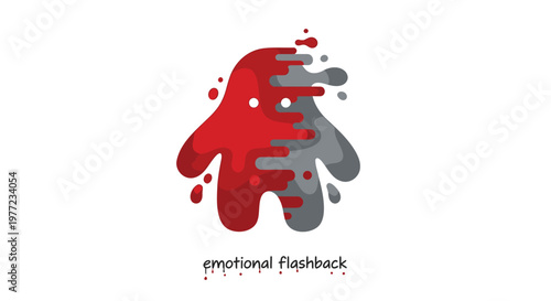 Emotional flashback, psychology concept, mental health, vector illustration