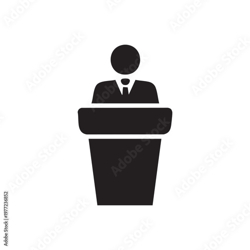 Speaker Conference Icon Vector Illustration.