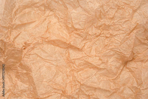 Crumpled paper as background. Top view.