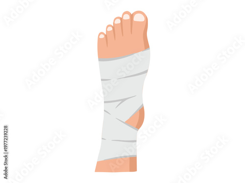 Bandaged Ankle and Foot or Ankle Supporter
