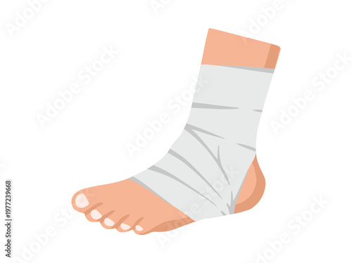 Bandaged Ankle and Foot or Ankle Supporter