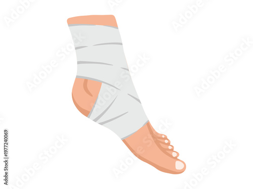 Bandaged Ankle and Foot or Ankle Supporter