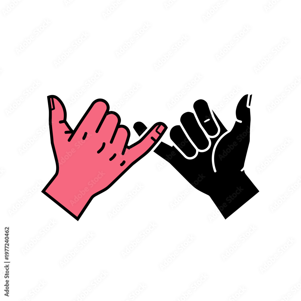 Fototapeta premium Two hands making fist bump gesture.