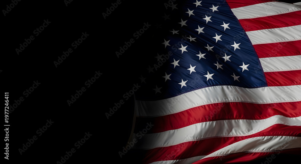 Fototapeta premium Honoring heroes a patriotic memorial day image of the american flag remembrance respect