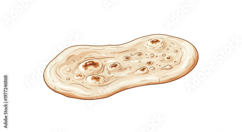 Closeup of a toasted bread slice.