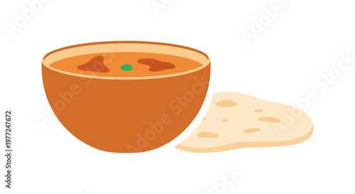 Delicious bowl of curry soup.
