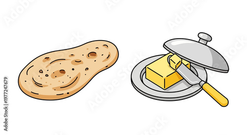 Butter on plate with knife.