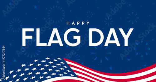 Flag Day background, USA Flag Day banner, celebration design
