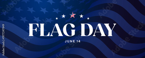 USA Flag Day banner, US Flag Day background, text design