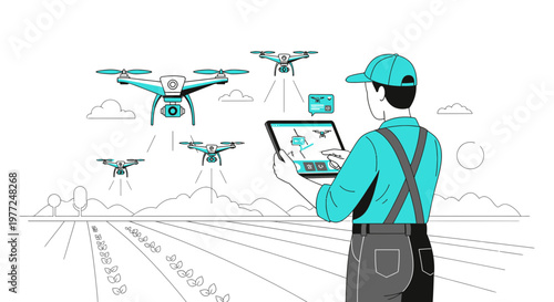 Agricultural drone technology enabling enhanced precision farming practices and crop monitoring