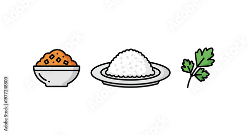 Traditional Indian Food and Herbs.