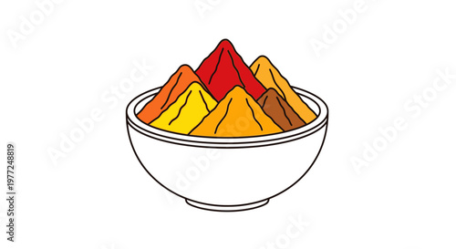 Colorful powder in a bowl.