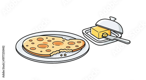 Delicious breakfast plate with eggs.