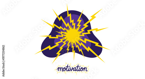Motivation, inspirational, vector, icon, symbol, yellow, purple