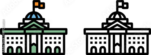 Government Capital Building with Dome Architecture