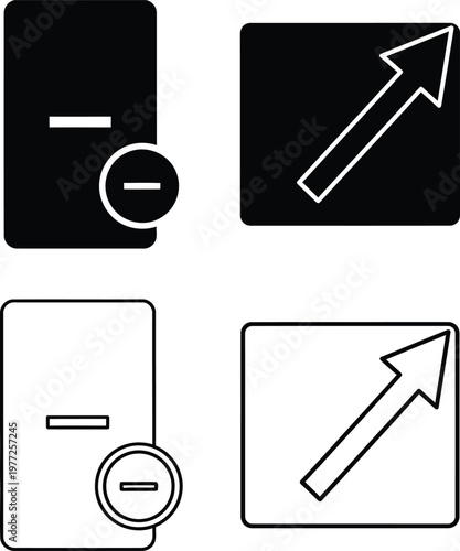 Plus and minus icons Vector