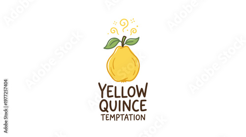 Yellow Quince Logo With Temptation Concept