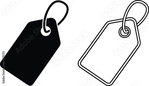 Blank and Filled Price Tags Vector