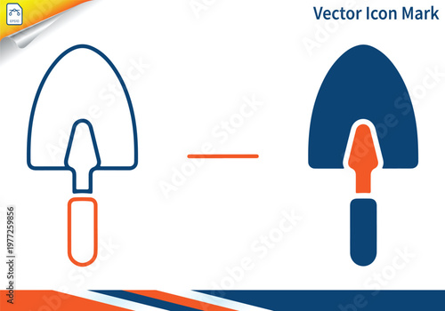 Garden trowel icon for planting and soil digging activity.