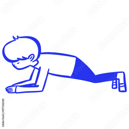 Person Doing Plank Exercise