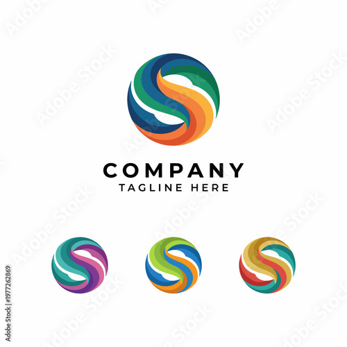 This image showcases a vibrant circular logo, representing unity and diversity, suitable for various corporate identities or brands looking for a modern approach.