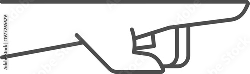 Hand gesture with index finger pointing forward