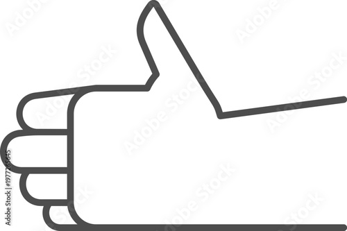 Hand showing thumbs up gesture outline vector icon