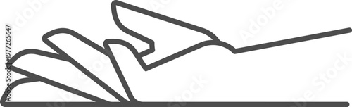 Hand fingers tapping down concept