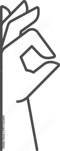 Hand gesture showing perfect good deal icon