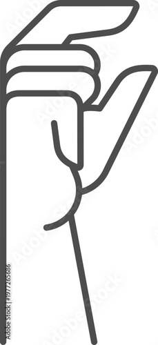 Hand pinching fingers indicating very small amount