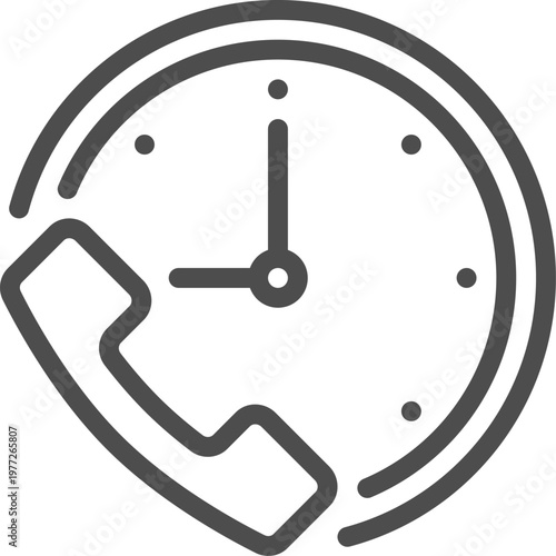 Customer service call availability hours phone icon