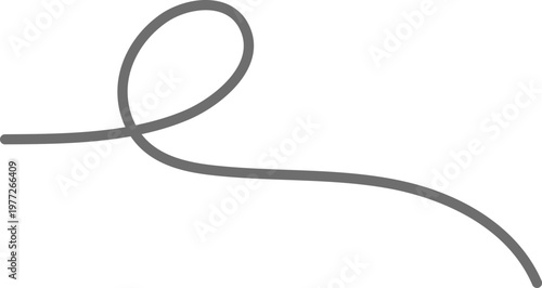 Abstract grey curvilinear line forming an elegant loop