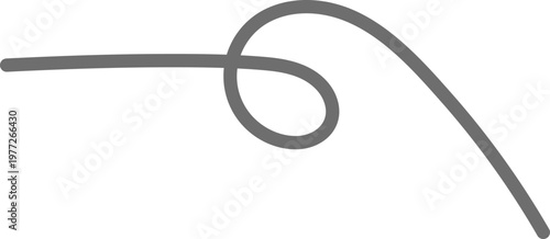 Grey line making loop and changing direction